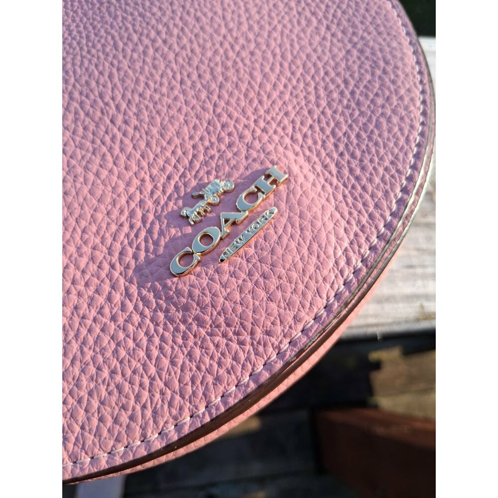 Coach Pink Ellen Pebble Leather Crossbody Bag Pink Bubblegum NWOT - Picture 5 of 6